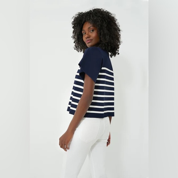 Tuckernuck Navy and White Striped Knit Kirby Top - Picture 5 of 16